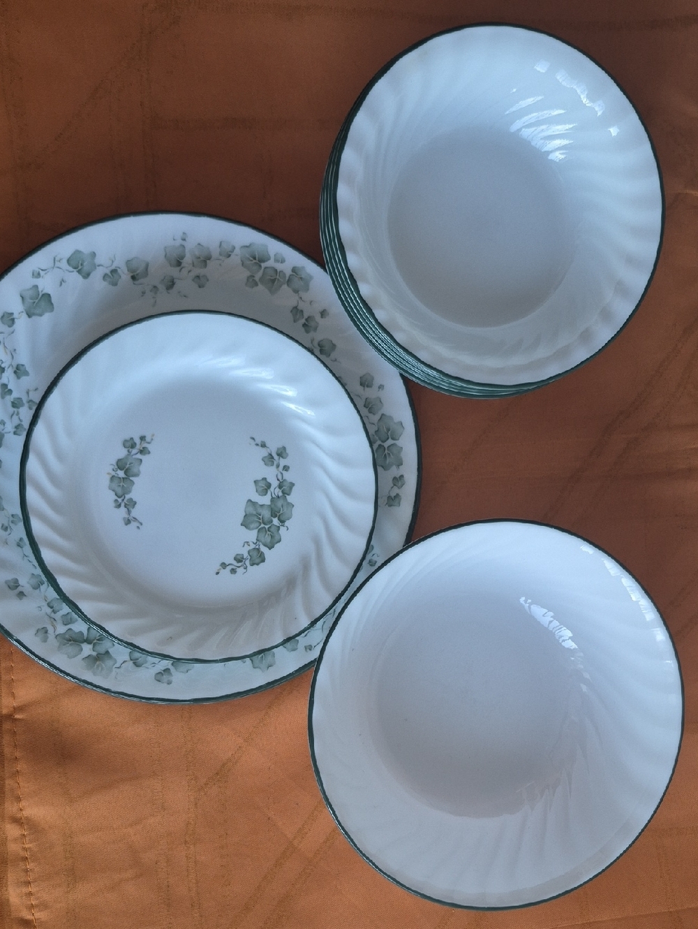 Corelle Green Ivy  Dishes (Not A Complete Set) Sold Together Or Separately